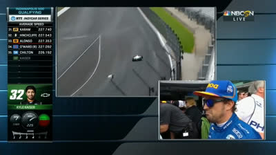 Eliminación de Fernando Alonso en la Indy 500 de 2019