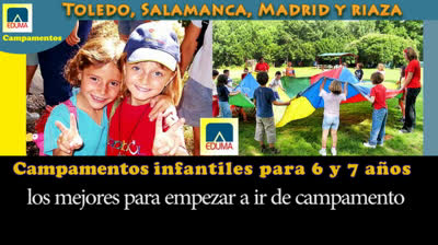 Campamentos infantiles para niños de 6 y 7 años