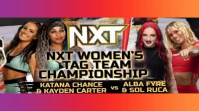 KATANA CHANCE & KAYDEN CARTER VS ALBA FYRE & SOL RUCA - NXT 24 DE ENERO DE 2023