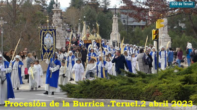 La procesión de la Burrica(Video).Teruel ,2 de abril de 2023
