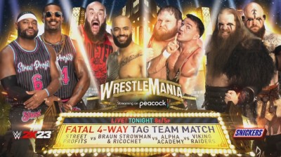 Street Profits vs Braun Strowman & Ricochet vs Alpha Academy vs Viking Raiders (Full Match)