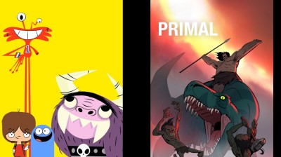 Foster's Home for Imaginary Friends and Genndy Tartakovsky's Primal - Infected Argentinosaurus Chases Spear and Fang vs Tiffany Chase