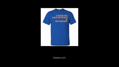 To Record Only Water For Ten Days By John Frusciante T-Shirts