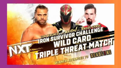 VON WAGNER VS AXION VS ANDRE CHASE - NXT 6 DE DICIEMBRE DE 2022